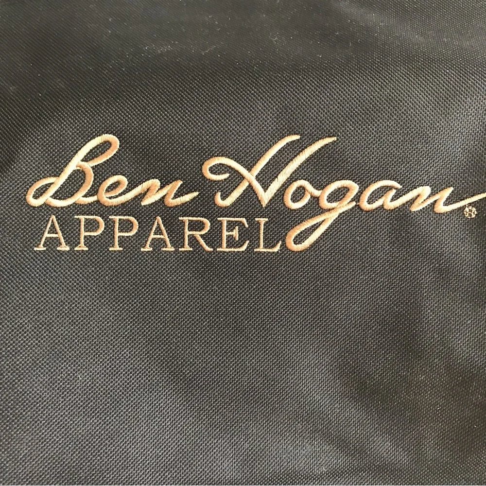 BEN HOGAN APPAREL Black With Gold Embroidered Letters Laptop Bag